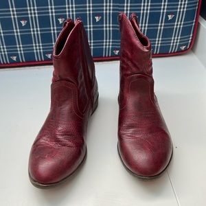 Burgundy cowboy boots